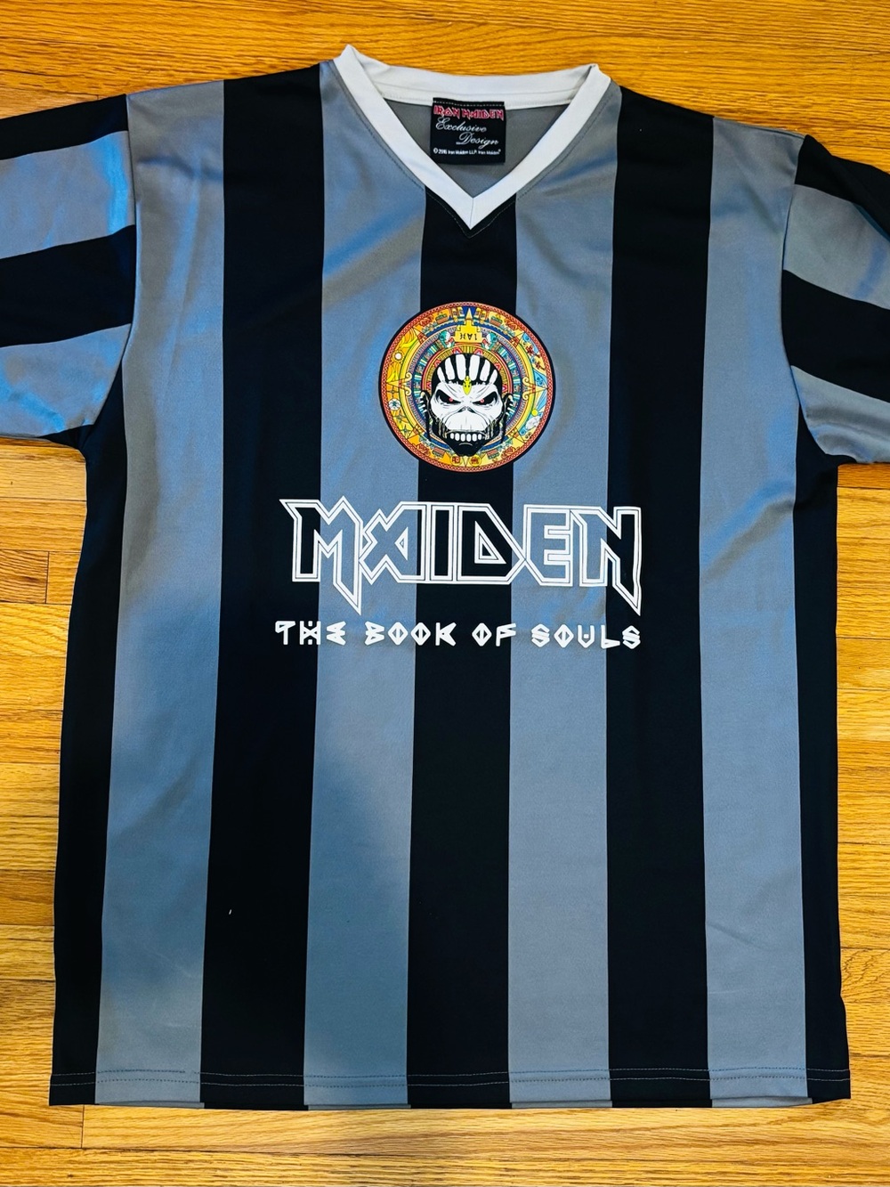 Maiden The Book of Souls Black & Gray Striped Jersey